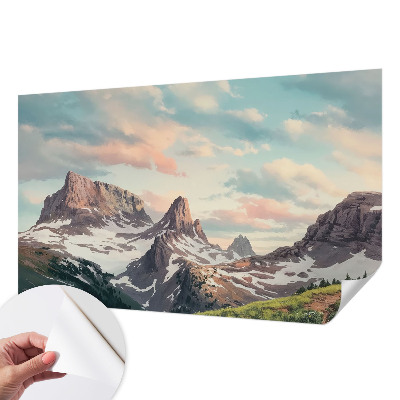 Fototapeta samoprzylepna z nadrukiem z motywem górskiej panoramy