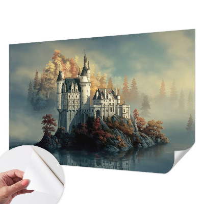Fototapeta samoprzylepna do sypialni z motywem bajkowego zamku