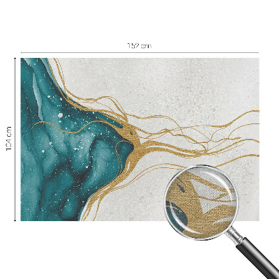 Tapeta fotograficzna z turkusowymi liniami