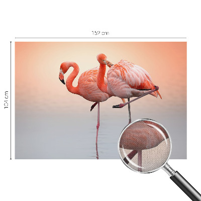 Fototapeta samoprzylepna z nadrukiem z delikatnym motywem flamingów