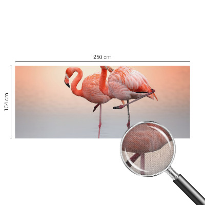 Fototapeta samoprzylepna z nadrukiem z delikatnym motywem flamingów
