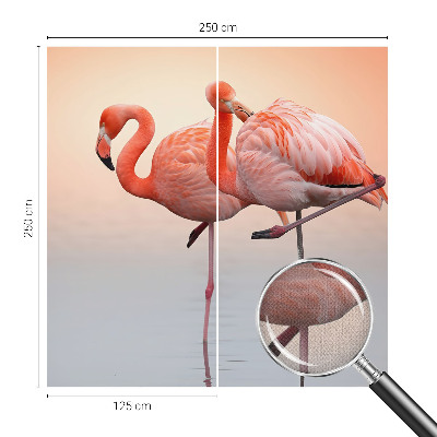 Fototapeta samoprzylepna z nadrukiem z delikatnym motywem flamingów