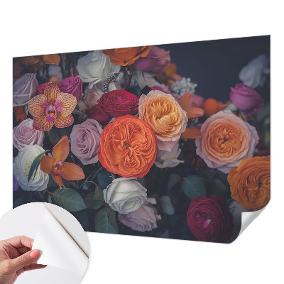 Tapeta fotograficzna z motywem kolorowego bukietu