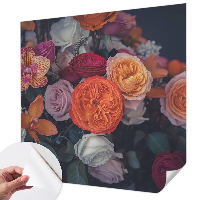 Tapeta fotograficzna z motywem kolorowego bukietu