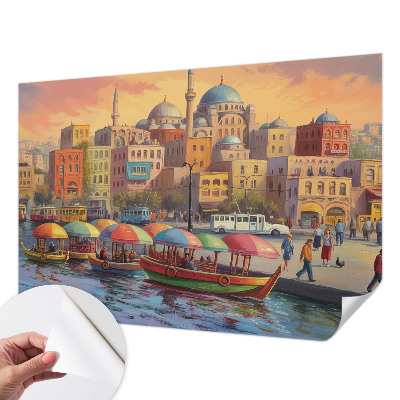 Nowoczesna fototapeta do salonu z motywem miejskiego wybrzeża