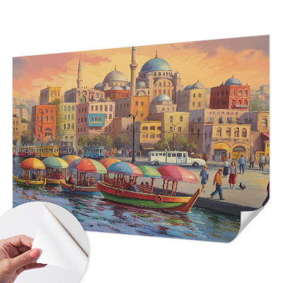 Nowoczesna fototapeta do salonu z motywem miejskiego wybrzeża