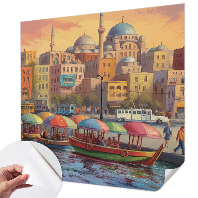 Nowoczesna fototapeta do salonu z motywem miejskiego wybrzeża