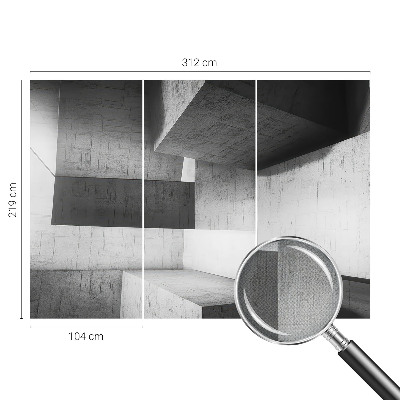 Fototapeta samoprzylepna z nadrukiem z motywem geometrycznych rzeźb