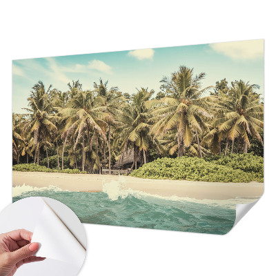 Nowoczesna fototapeta do salonu z motywem plaży tropikalnej