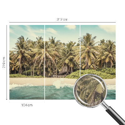 Nowoczesna fototapeta do salonu z motywem plaży tropikalnej