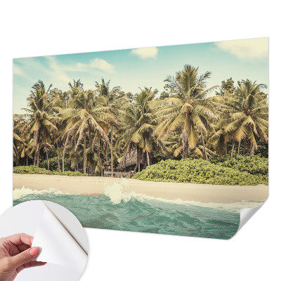 Nowoczesna fototapeta do salonu z motywem plaży tropikalnej