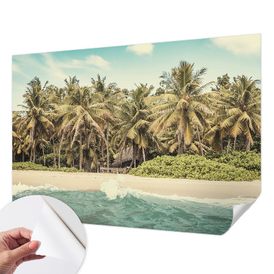 Nowoczesna fototapeta do salonu z motywem plaży tropikalnej