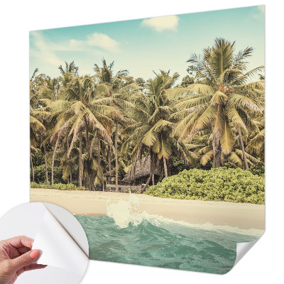 Nowoczesna fototapeta do salonu z motywem plaży tropikalnej