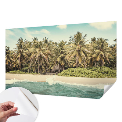 Nowoczesna fototapeta do salonu z motywem plaży tropikalnej
