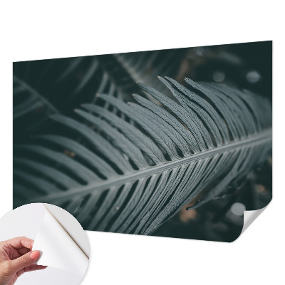 Dekoracyjna fototapeta na ścianę z motywem zielonego liścia