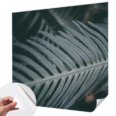 Dekoracyjna fototapeta na ścianę z motywem zielonego liścia
