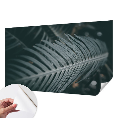 Dekoracyjna fototapeta na ścianę z motywem zielonego liścia