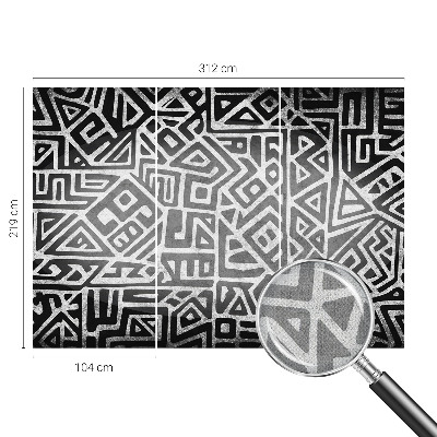 Tapeta fotograficzna samoprzylepna z geometrycznym labiryntem