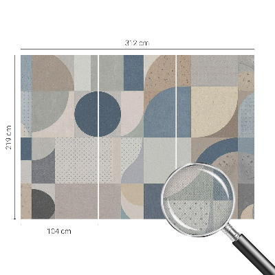 Tapeta fotograficzna z geometrycznym wzorem mozaiki