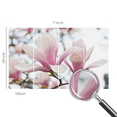 Fototapeta samoprzylepna do sypialni z motywem kwitnących magnolii