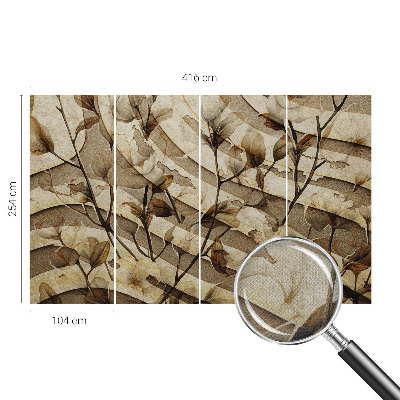 Dekoracyjna fototapeta na ścianę z klasycznym motywem florystycznym
