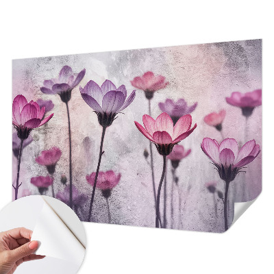 Fototapeta samoprzylepna z nadrukiem z motywem pastelowych kwiatów