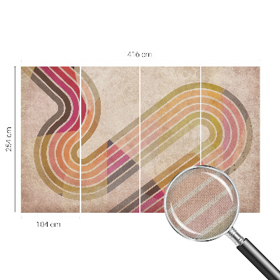 Fototapeta na ścianę z geometrycznym wzorem składającym się z linii