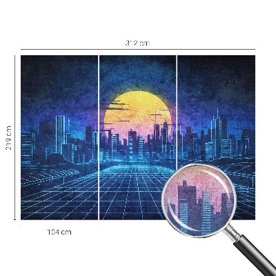 Fototapeta samoprzylepna z nadrukiem z futurystycznym pejzażem
