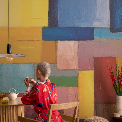 Tapeta fotograficzna z motywem barwnych prostokątów