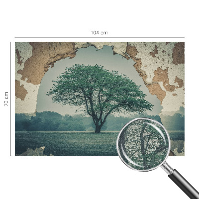 Dekoracyjna fototapeta na ścianę z motywem samotnego drzewa