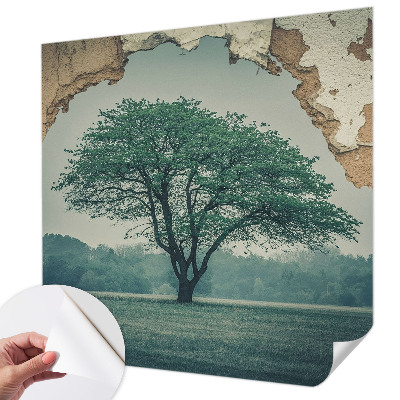 Dekoracyjna fototapeta na ścianę z motywem samotnego drzewa