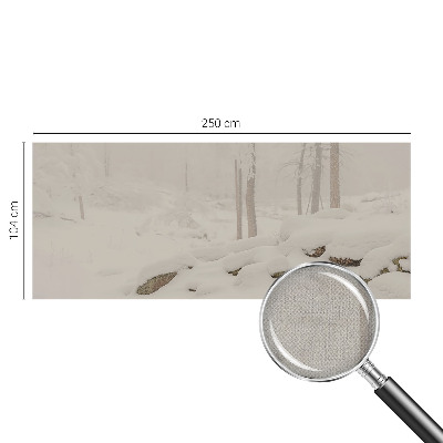 Fototapeta samoprzylepna z nadrukiem ze zdjęciem przedstawiającym śnieżny las