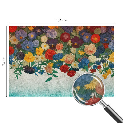 Tapeta fotograficzna z kolorowymi kwiatami
