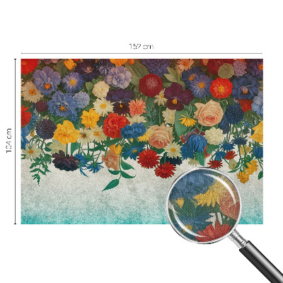Tapeta fotograficzna z kolorowymi kwiatami