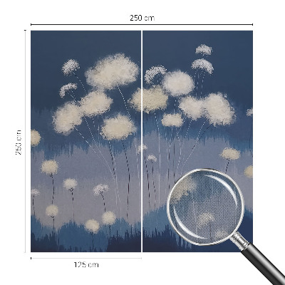 Fototapeta na ścianę z motywem białych dmuchawców