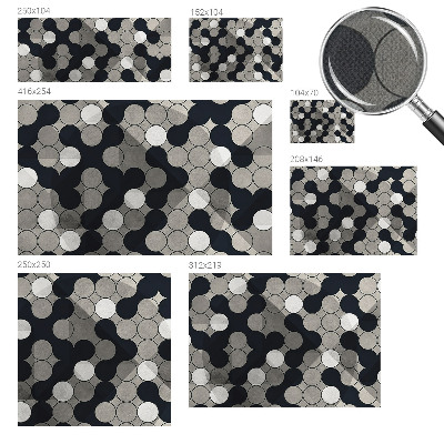 Dekoracyjna fototapeta na ścianę z motywem geometrycznych okręgów