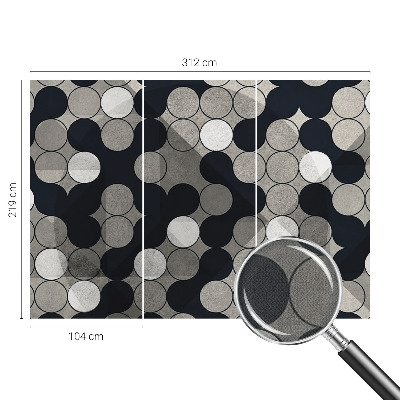 Dekoracyjna fototapeta na ścianę z motywem geometrycznych okręgów