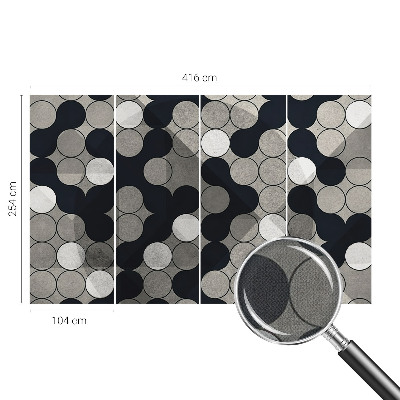 Dekoracyjna fototapeta na ścianę z motywem geometrycznych okręgów
