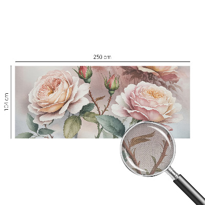 Fototapeta na ścianę z wzorem pastelowych róż