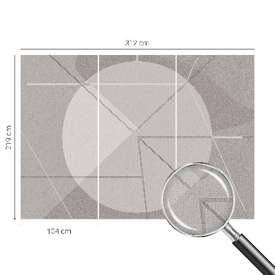 Fototapeta samoprzylepna do sypialni z abstrakcyjnym geometrycznym wzorem