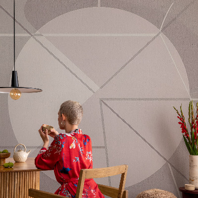 Fototapeta samoprzylepna do sypialni z abstrakcyjnym geometrycznym wzorem