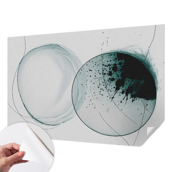 Tapeta fotograficzna z motywem zielonych okręgów