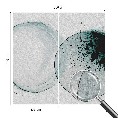 Tapeta fotograficzna z motywem zielonych okręgów