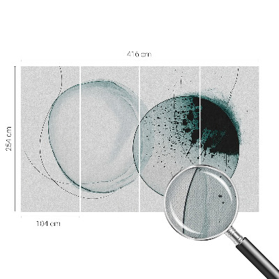 Tapeta fotograficzna z motywem zielonych okręgów