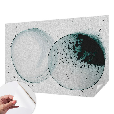 Tapeta fotograficzna z motywem zielonych okręgów