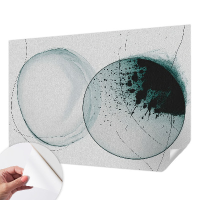 Tapeta fotograficzna z motywem zielonych okręgów