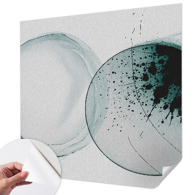 Tapeta fotograficzna z motywem zielonych okręgów