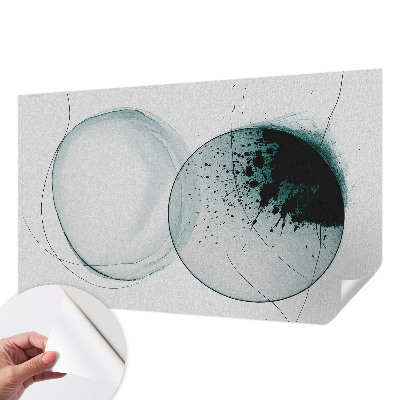 Tapeta fotograficzna z motywem zielonych okręgów