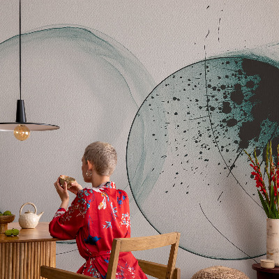 Tapeta fotograficzna z motywem zielonych okręgów