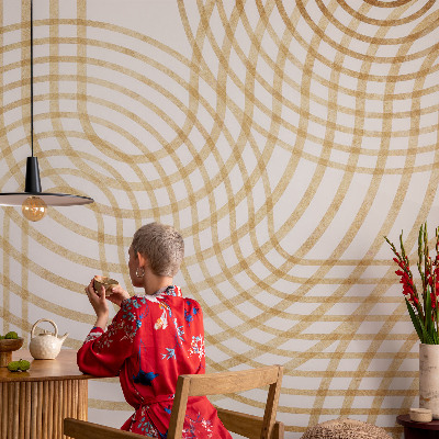 Nowoczesna fototapeta do salonu z geometrycznym splotem